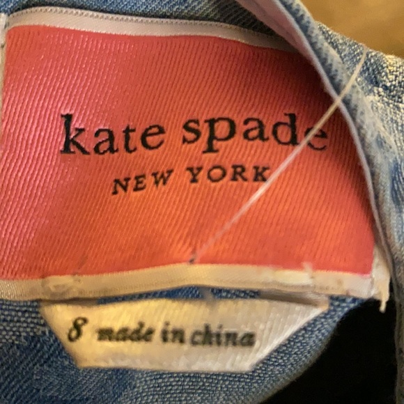 Brand New w/tag Kate Spade patterned denim mini dress!!! Cute date night dress! - Picture 2 of 3